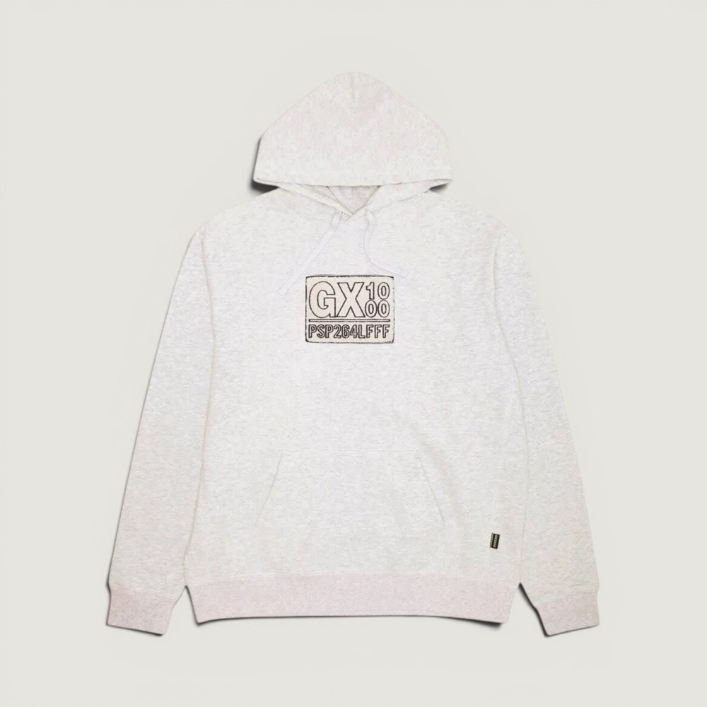 GX1000 Hoodie Pullover Patch Logo Grey Medium